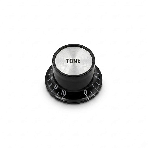Knob Botão Tone Top Hat Reflector Para Guitarra Les Paul Sg Preto