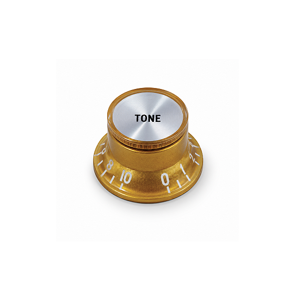 Knob Botão Tone Top Hat Reflector Para Guitarra Les Paul Sg Dourado
