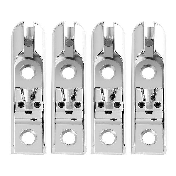 Kit De Pontes Monorail Cromada Para Contra Baixo 04 Cordas