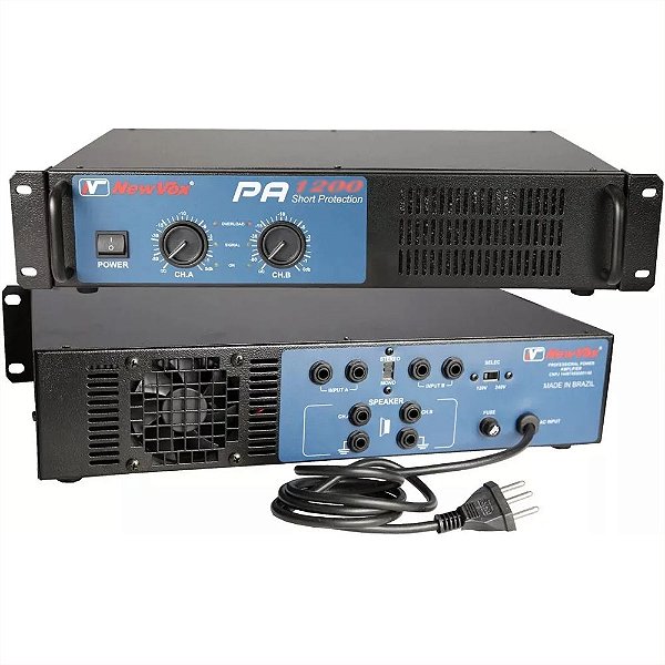 Amplificador De Potencia Profissional 600W PA1200 New Vox