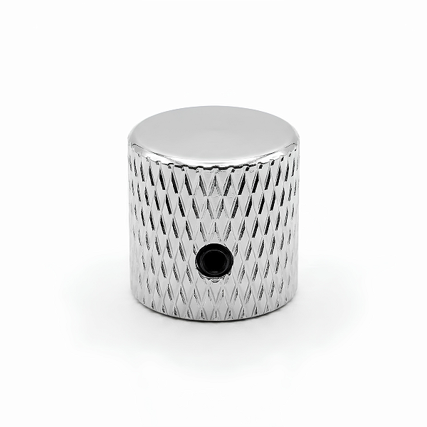 Knob Flat Top De Metal Cromado Para Guitarra e Contra Baixo