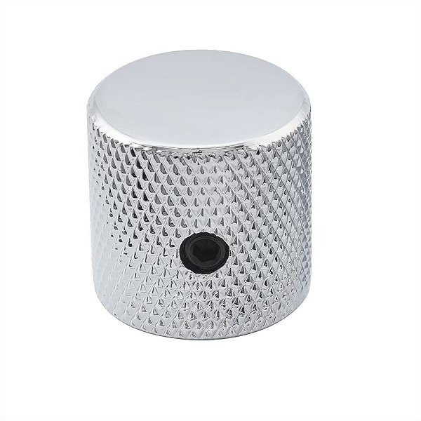 Knob Flat Top De Metal Cromado Para Guitarra e Contra Baixo