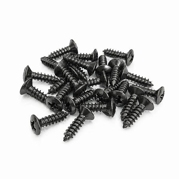 Kit Com 24 Parafusos Cosmo Black Para Escudo De Guitarra e Baixo