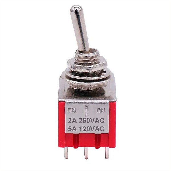 Chave Mini Toggle Switch Para Pedais Split 3pdt On-Off-On 9 Polos
