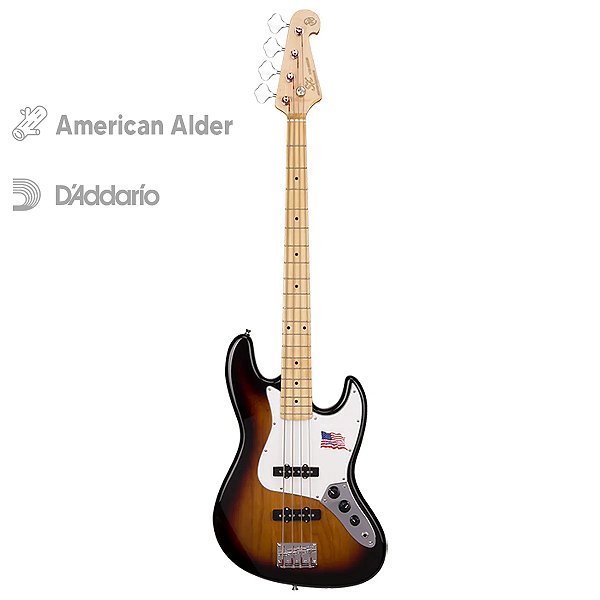 Contra Baixo Jazz Bass 4 Cordas Sx SJBALDER Alder Series Sunburst