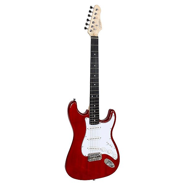 Guitarra Elétrica Stratocaster Giannini G-100 Standard Translucent Red