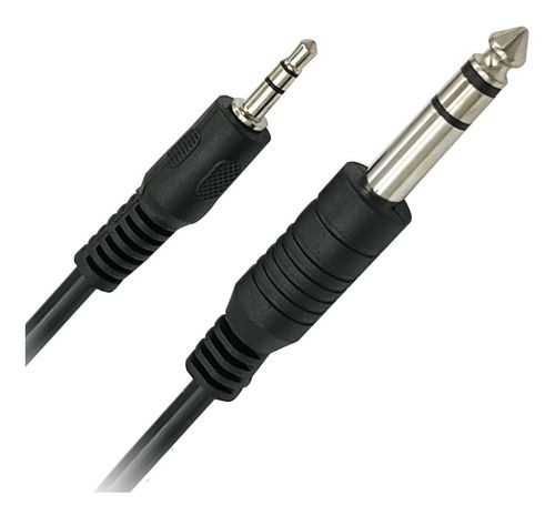 Cabo De Audio P2 Stereo X P10 Stereo 2 Metros Preto