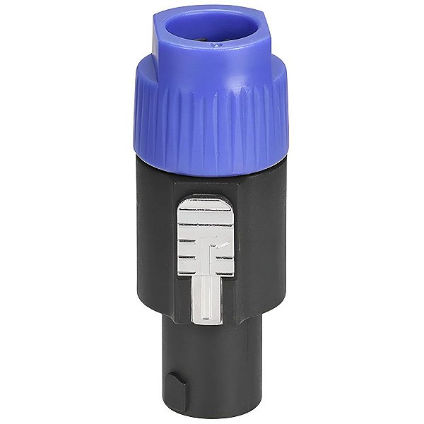 Plug Conector Speakon Macho Em Linha 4 Polos Com Trava
