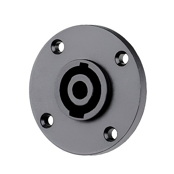 Conector Speakon Speaker Fêmea Redondo 4 Polos Para Painel
