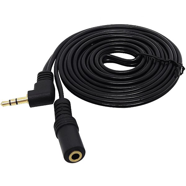 Cabo Extensor P2 Fêmea + P2 Estéreo Para Fone De Ouvido 1,8 Metros