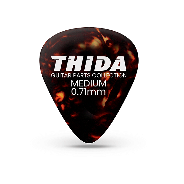 Palheta Avulsa Celulóide Thida Para Guitarra Medium 0.71 mm