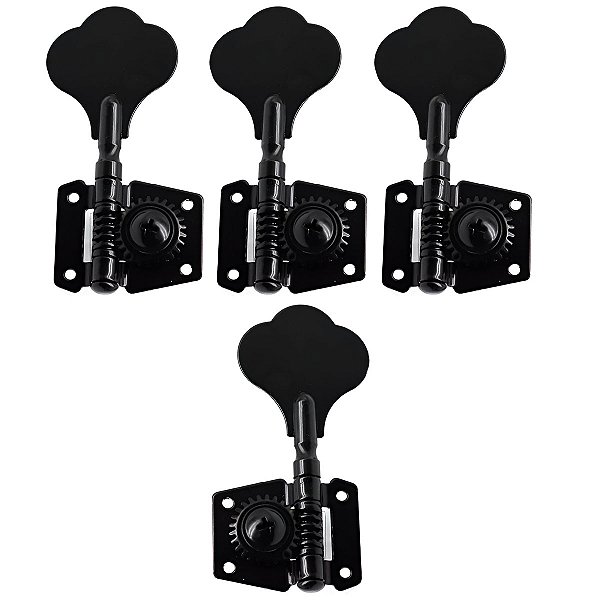 Tarraxas Pretas Para Contra Baixo Jazz Bass 4 Cordas 3x1