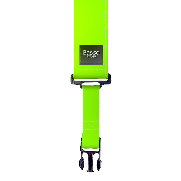 Correia Alça Quick Release Basso Verde Neon Para Guitarra e Violão