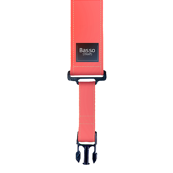 Correia Basso Quick Release Laranja Neon QS-180 Para Violão Guitarra