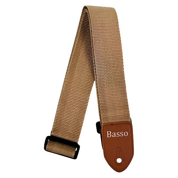 Correia Alça Basso Nylon NY11 Cor Whiskey Para Guitarra e Violão