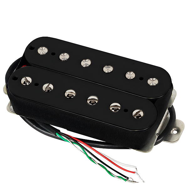 Captador Fleor Humbucker High Gain Alnico 5 Preto Pos. Ponte