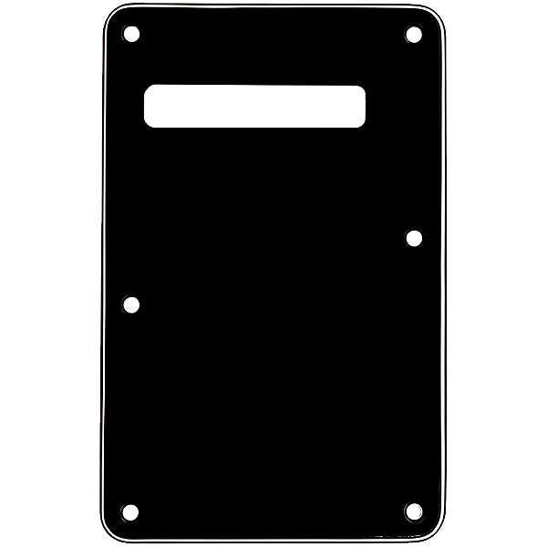 Escudo Traseiro Backplate Guitarra Stratocaster Preto 6 Furos - 3 Camadas (Sanduiche)