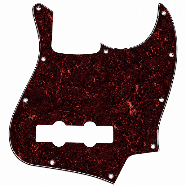 Escudo Red Tortoise Baixo Jazz Bass 4 Cordas 10 Furos 4 Camadas