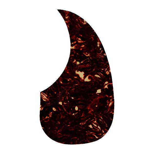 Escudo Gota Tortoise Shell com Adesivo 3M de Alta qualidade p/ Violão Aço Folk