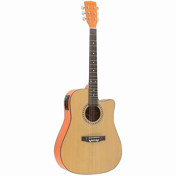 Violão Aço Folk Eletroacústico Class Guitar Cutaway CLD41CE-N