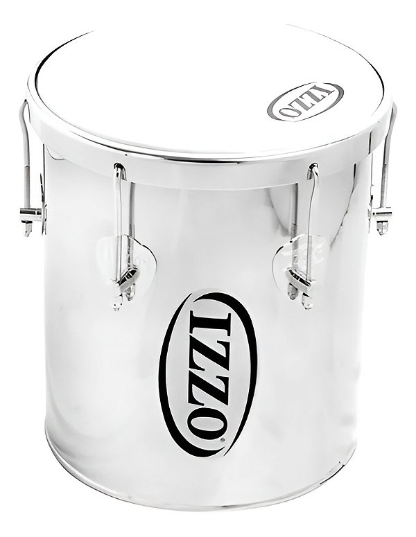Repique De Mão Izzo 6 Afinadores 10" Aço Inox Pele Leitosa
