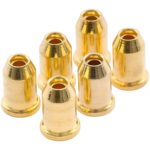Kit Com 06 Unidades De Buchas Ferrules Para Guitarra Dourado