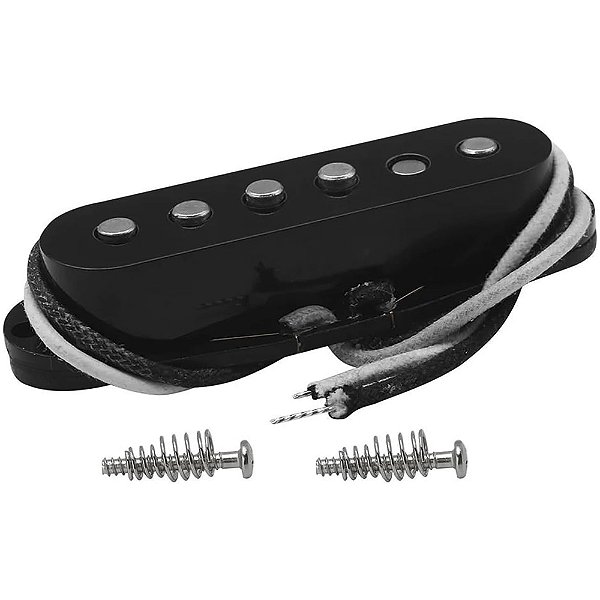 Captador Fleor Single Coil Vintage Alnico V Para Stratocaster Ponte Preto