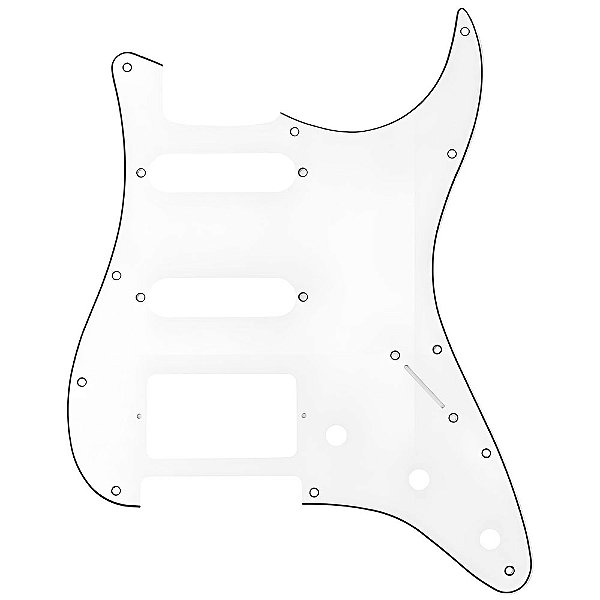 Escudo Branco Para Guitarra Strato SSH 11 Furos 3 Camadas (Sanduíche)