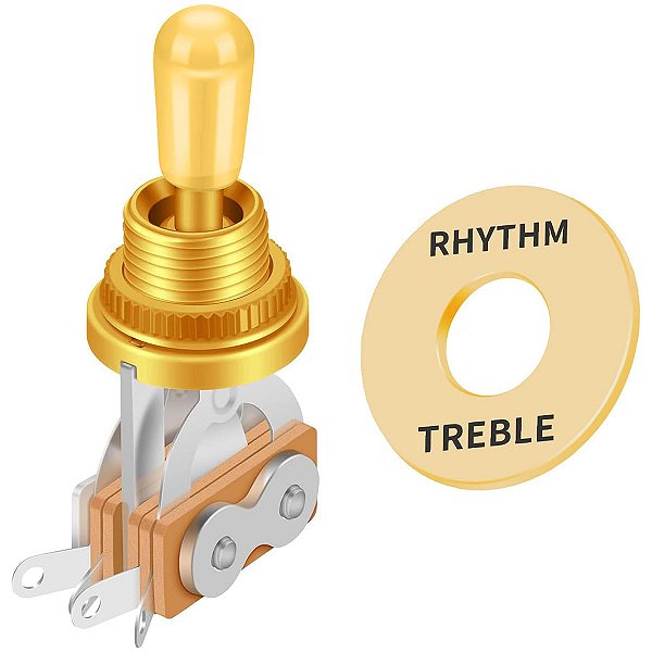 Chave Seletora 3 Posições Para Guitarra Les Paul Knob Dourado