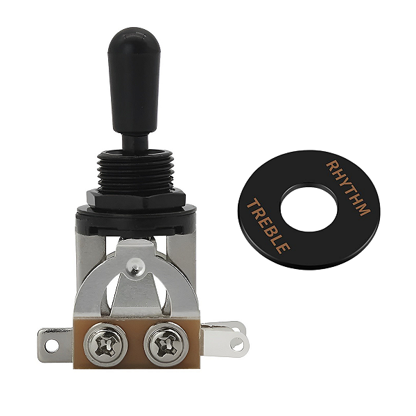 Chave Seletora 3 Posições Para Guitarra Les Paul Com Escudo