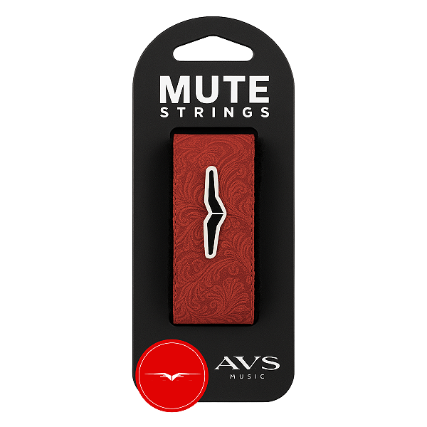 Fretwrap String Muter AVS - Abafador de Cordas Vermelho Profissional Para Guitarra Baixo Violão