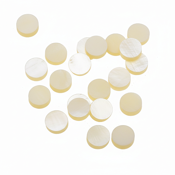 Marcadores Redondo Madrepérola Amarelado Para Escala 6x2mm