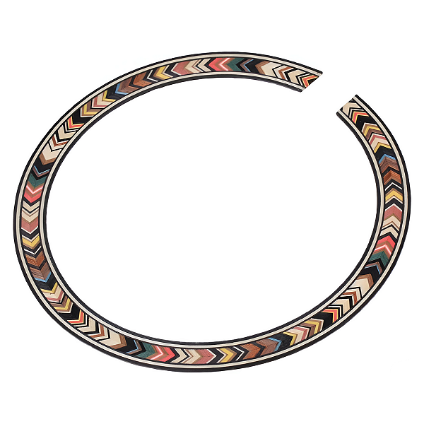 Roseta Mosaico De Madeira Estampa Violão Nylon e Viola 110mm B77