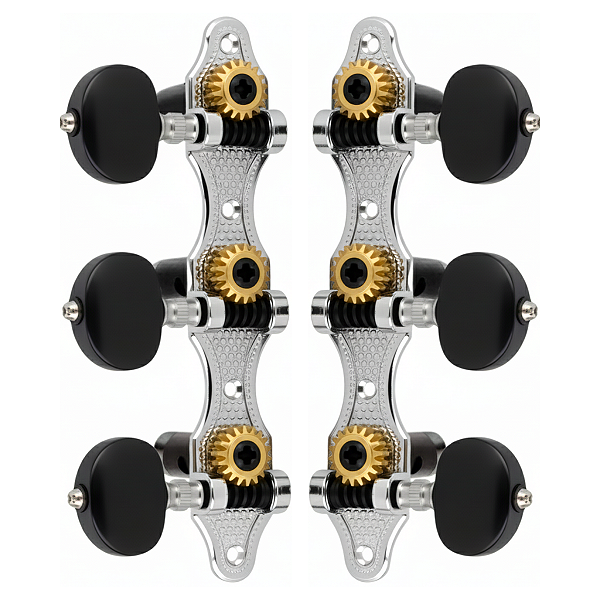 Tarraxas Pino Grosso 18 Dentes Rolamentada Violão Nylon Cromada