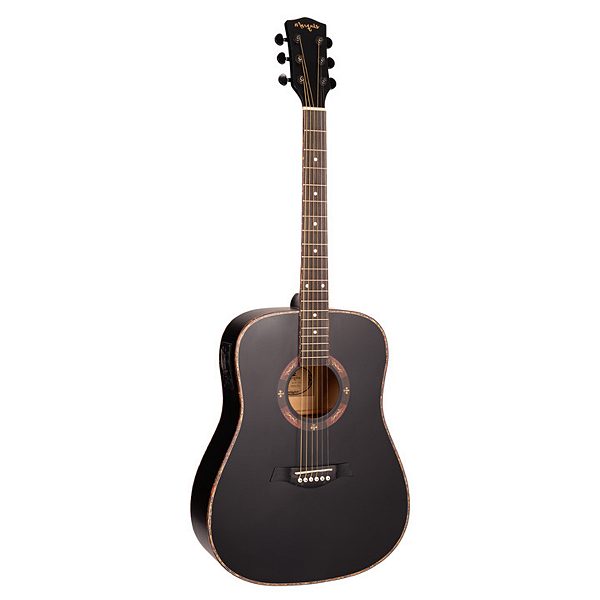 Violão Aço Folk Marquês Preto Fosco VA-229 Mostruário Com Detalhe