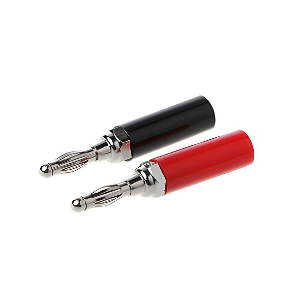 Par De Plugs Conector Tipo Banana Para Cabos