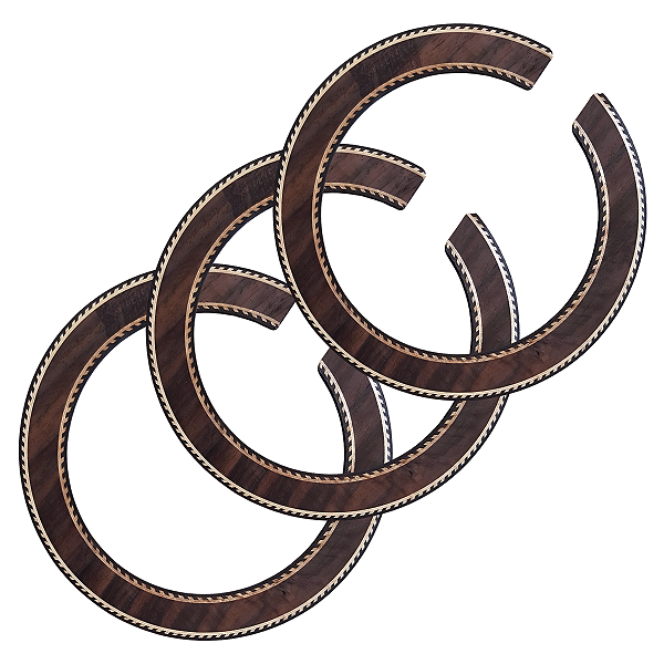 Roseta Mosaico em Madeira Para Violão Clássico e Viola - Ideal Para Tampos em Abeto