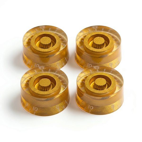 Kit Com 04 Knob Speed Control Para Guitarra Les Paul Dourado