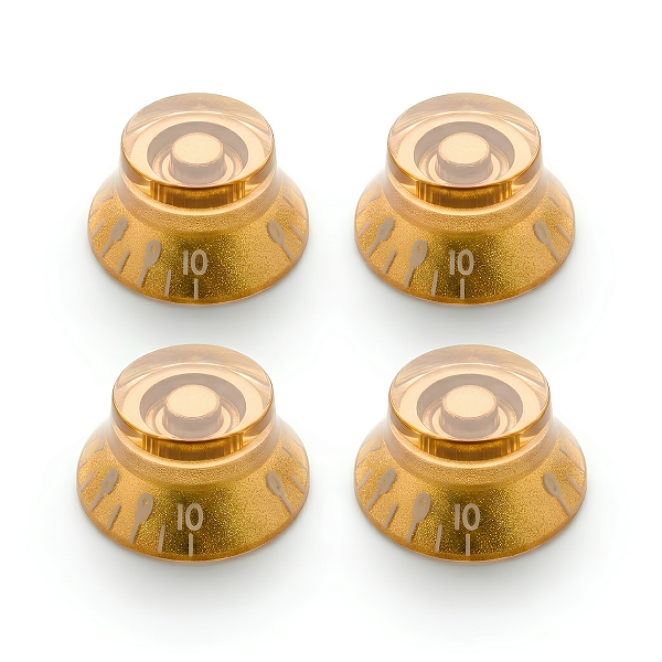 Kit Com 04 Knob Top Hat Para Guitarra Les Paul Dourado