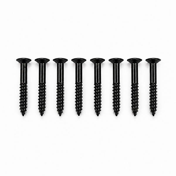 Kit 8 Parafusos Pretos para Moldura de Captador Humbucker