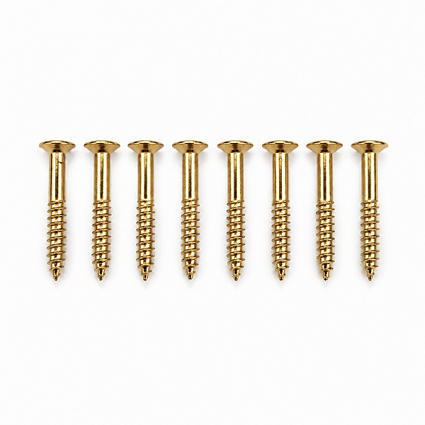 Kit 8 Parafusos Dourados para Moldura de Captador Humbucker