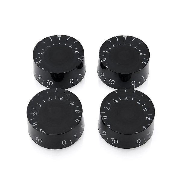 Kit Com 04 Knobs Speed Control Para Guitarra Les Paul Sg Preto