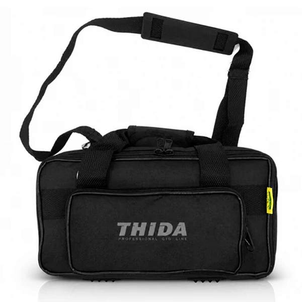 Capa Acolchoada Para Pedaleira Alça Tira Colo Thida Profissional Preta
