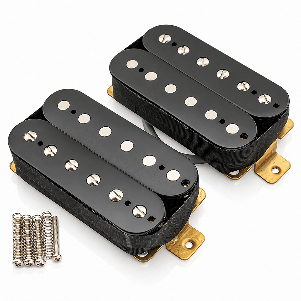 Par Captadores Humbucker Alnico V Braço Ponte 50mm 52mm Vintage Preto