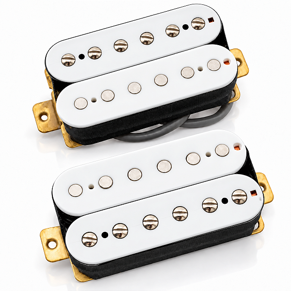 Kit 2 Captadores Humbucker Alnico V Para Guitarra Braço 7.2K Ponte 16K Branco