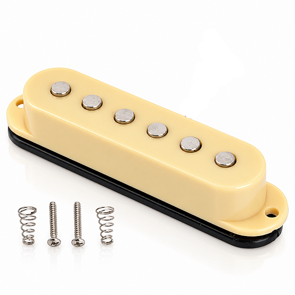 Captador Single Coil Guitarra Strato Braço Alnico 5 6.0K Vintage Anos 60 Creme