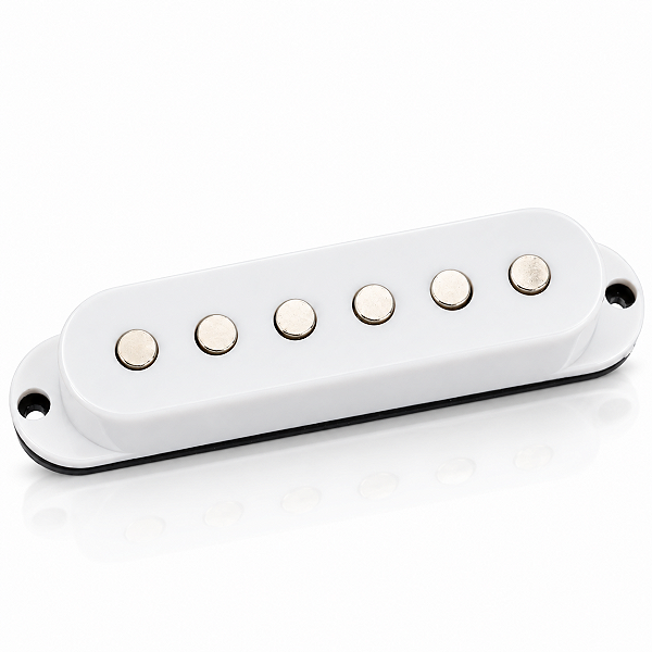 Captador Single Coil Guitarra Strato Ponte Alnico V 6.4K Anos 60 Branco