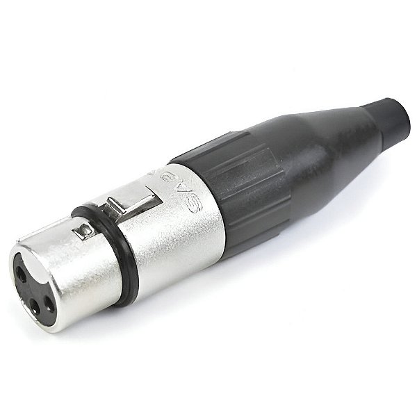 Plug Conector Linha Fêmea XLR Canon Santo Angelo SA2X