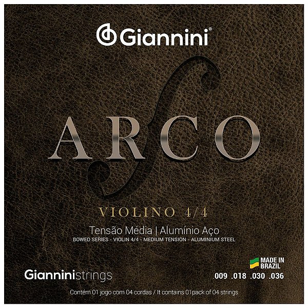 Jogo De Cordas Para Violino 4/4 Giannini Serie Arco