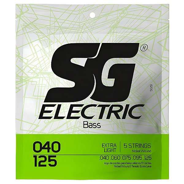 Encordoamento Para Contra Baixo 5 Cordas 040 SG Nickel Wound